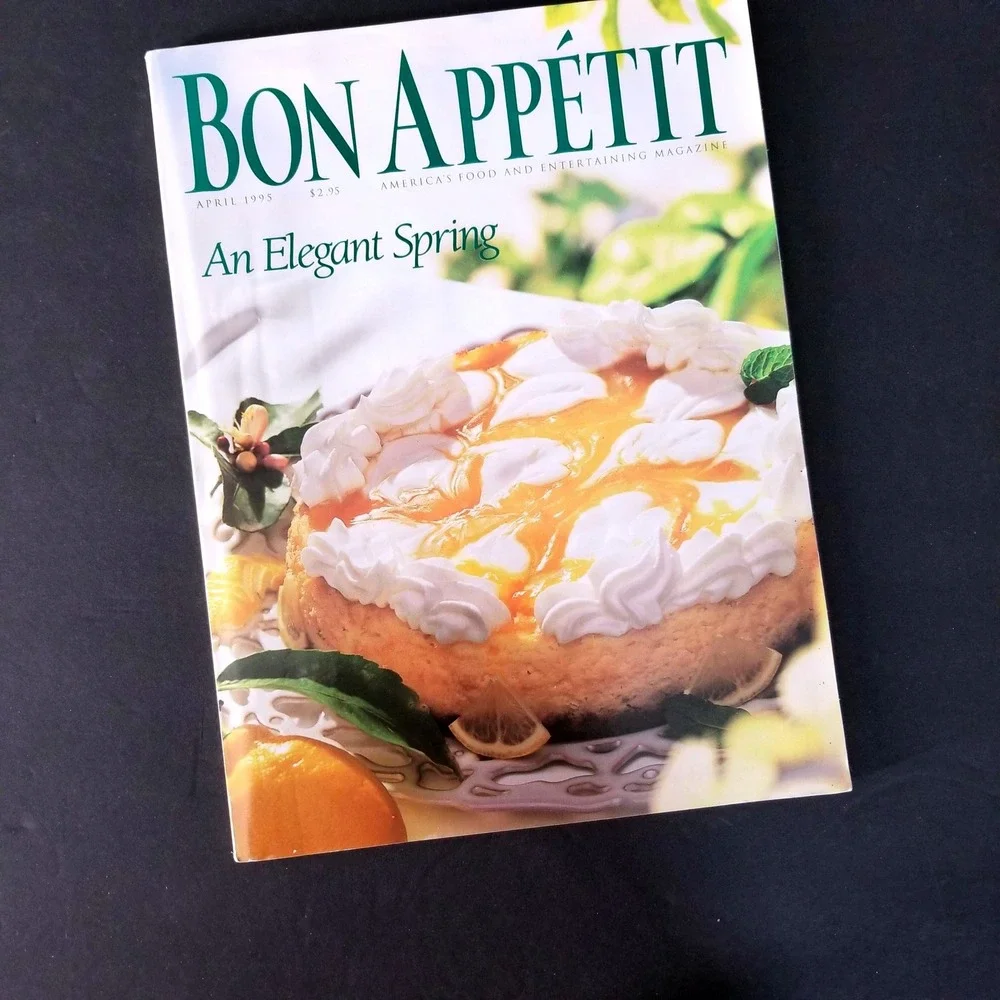 Vintage Bon Appetit Magazine April 1995 An Elegant‎ Spring Food Entertaining 90s